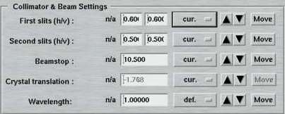 Edit: Collimator Settings